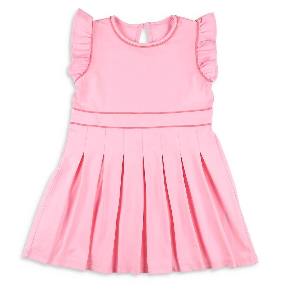 NEW SHRIMP AND GRITS KIDS girls petal pleated dress in pink